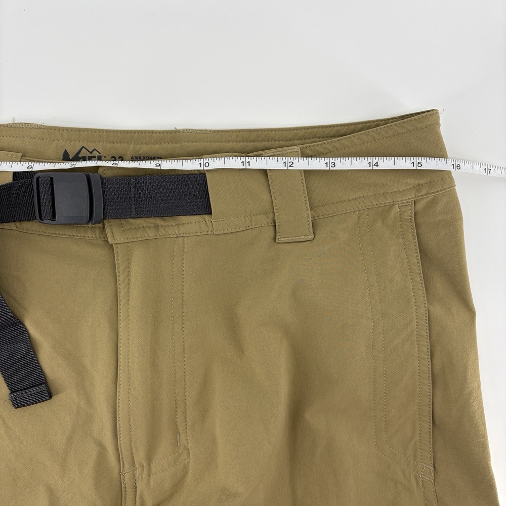 REI Men's Size 32 Tan Belted Stretch Nylon Outdoor Hiking Shorts 11" Inseam - Picture 8 of 8
